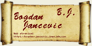Bogdan Jančević vizit kartica